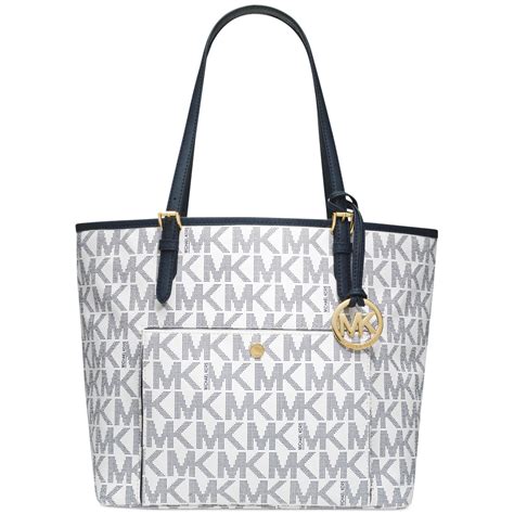 michael kors blue fabric bag|Michael Kors blue tote bag.